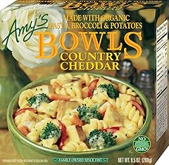 Amy's Frozen Meals, Country Cheddar Pasta Bowl, Made With Organic Pasta, Broccoli and Potatoes, Microwave Meals, 9.5 Oz