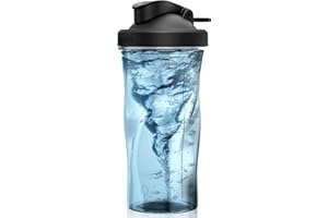 AQUAFIT Protein Shaker - Shaker Cups for Protein Mixes, Workout Bottle, Mixer Bottle (Clear-Black)