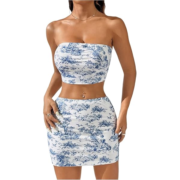 thumbnail image 2 of Women's 2 Piece Cut Out Outfit Set - 3D Floral Crop Top & Lace Drawstring Shorts For Going Out 2 of 10