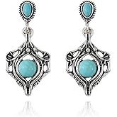 Turquoise Earrings for Women Western Jewelry Country Concert Outfits for Women Cowboy Chic Rodeo Outfit Shirts Dress Accessories