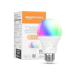 Amazon Basics Smart A19 LED Light Bulb, Color