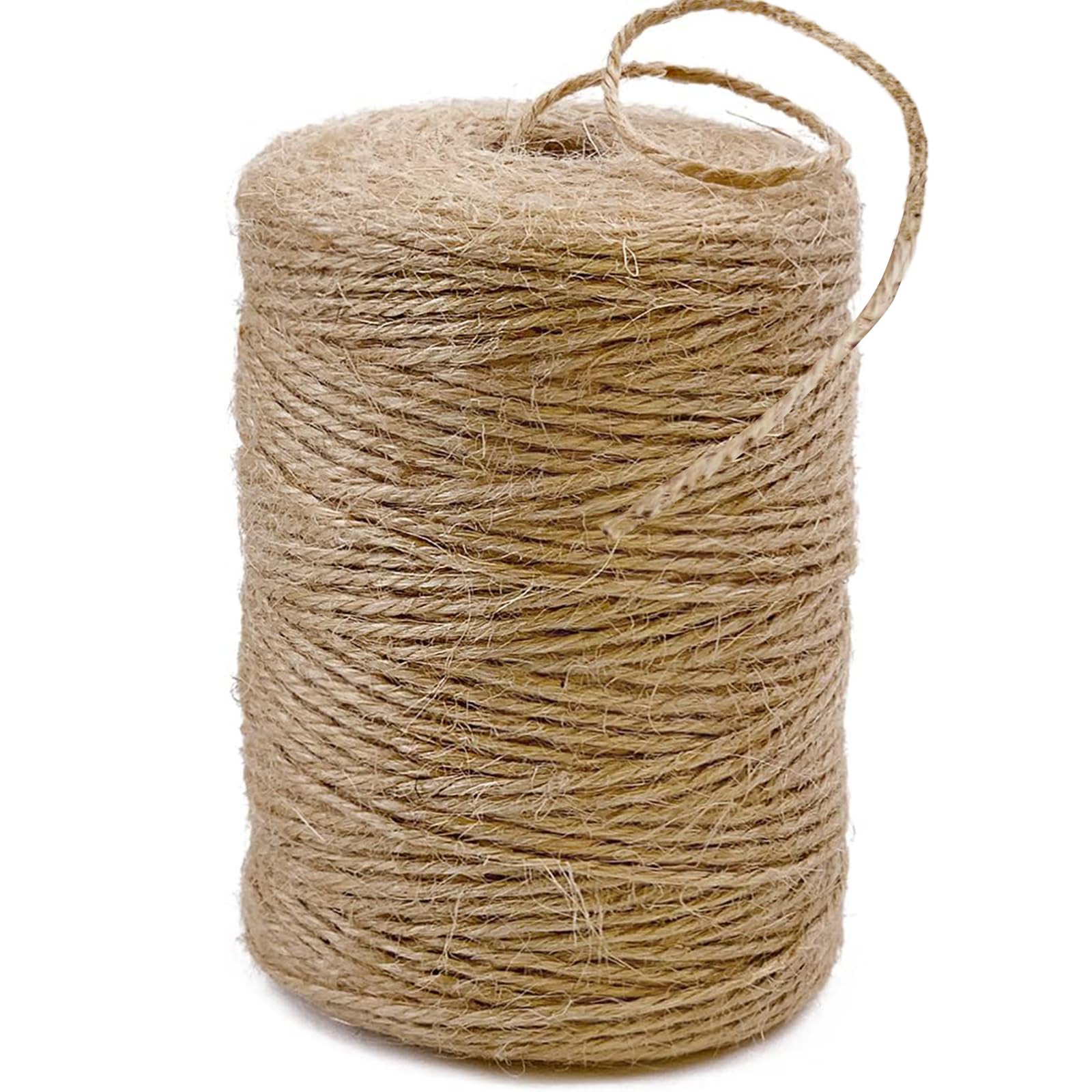 Photo 1 of 656 Feet 3Ply Jute Twine String, 2mm Natural Brown Thick Twine Rope for Crafts, Gardening, Tomato, Climbing Plant, Tie Floristry, Gift Wrapping Packing, Christmas, Wedding Decor