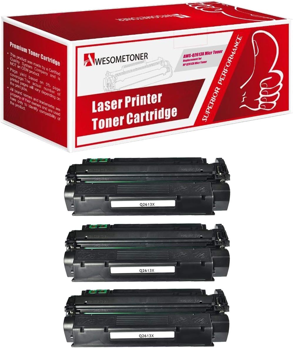1300N Black, 3Pack 1300XI Awesometoner Compatible Toner Cartridge