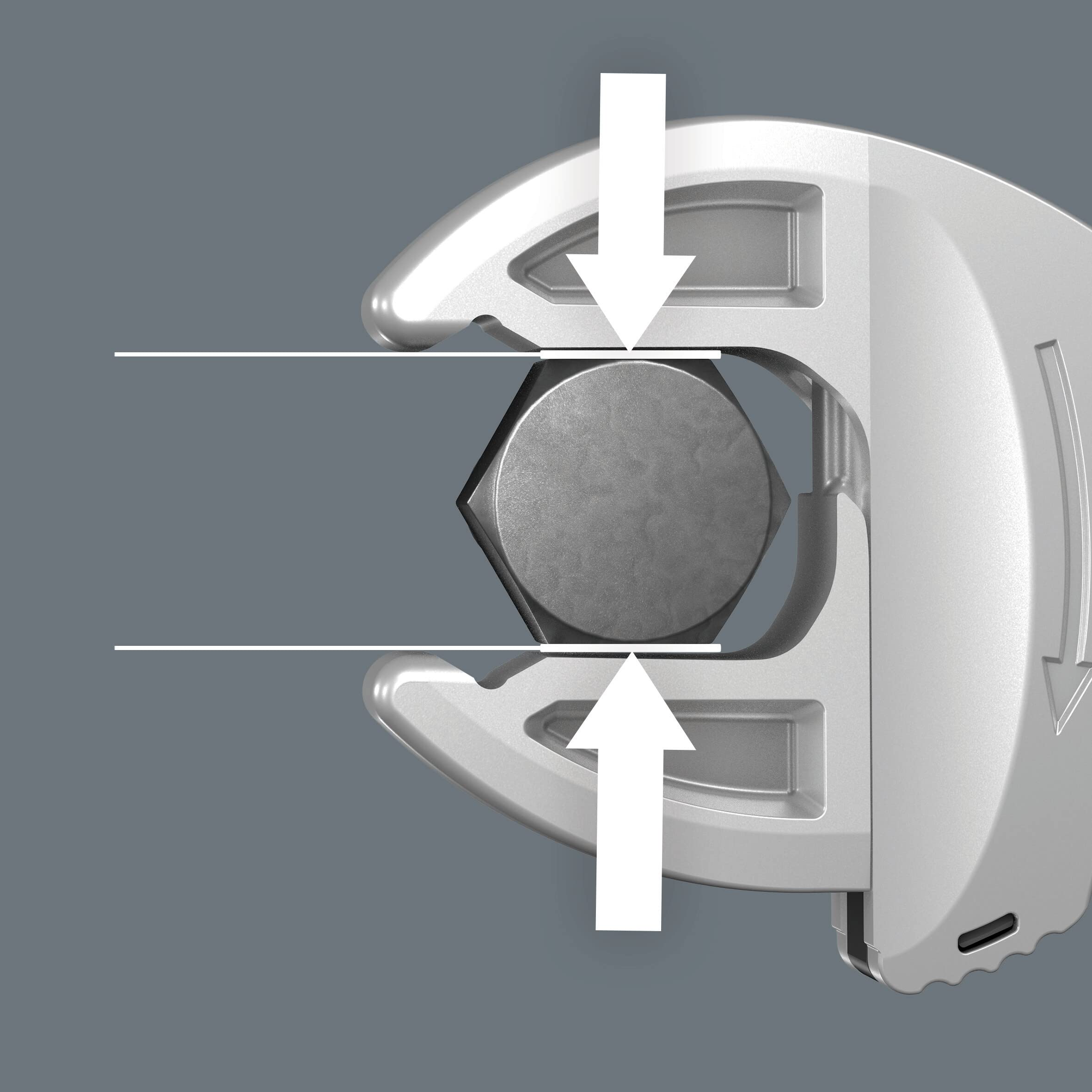 Wera 05020153001 6004 Joker VDE L, VDE-isolierter, selbstjustierender Maulschlüssel, 16 - 19 mm (5/8"-3/4") 7
