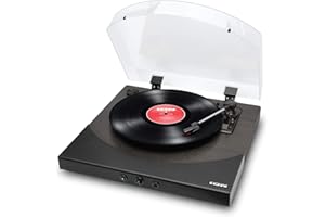 ION Audio Premier LP | Wireless Bluetooth Turntable / Vinyl Record Player with Speakers, USB Conversion, RCA and Headphone Outputs – Black Finish