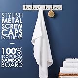 LARHN White Coat Hooks Wall Mounted Coat Rack 6 Triple Hooks 59 cm view 3
