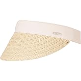 Roxy Women’s Sunny Morning Straw Visor - Lightweight Beach Hat - Stylish Curved Bill - Breathable Sun Protection Signature Branding, Egret, One Size