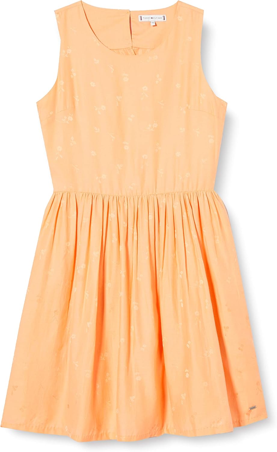 orange open back dress