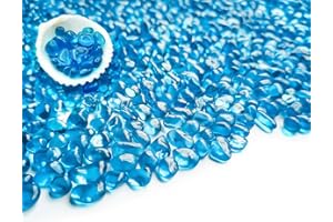 Keedolla Fish Tank Rocks Beads Aquarium 0.93LB, Clear Glass Pebbles Stones Gravel for Vases Fillers, Garden, Aquarium, Betta 