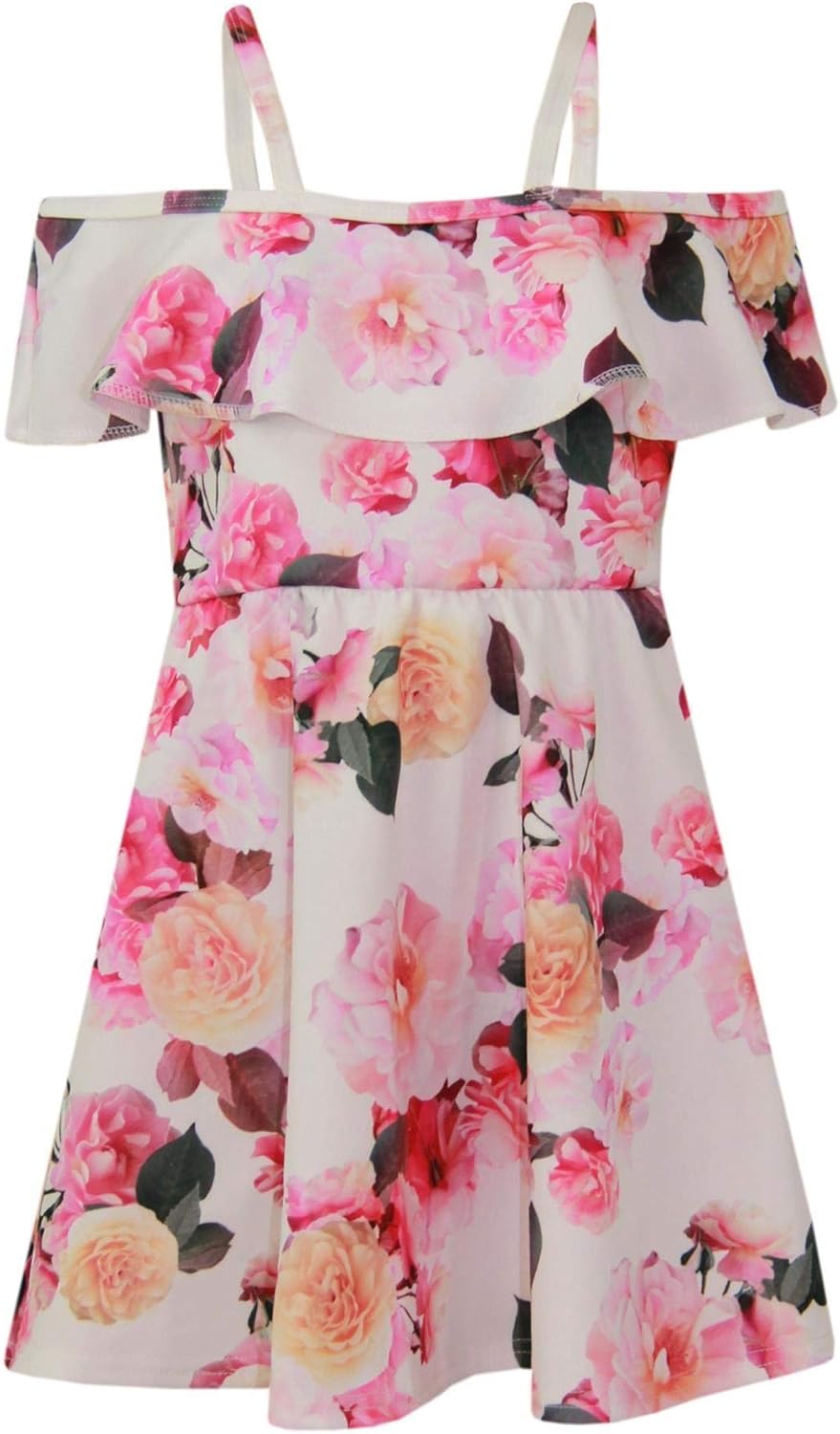 A2Z 4 Kids Girls Skater Dress Flowers Print Summer Party Fashion Off