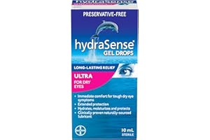 hydraSense Ultra Eye Drops For Dry Eyes - Preservative Free, Gel Drops For Immediate Comfort And Extended Protection, Dry Eye