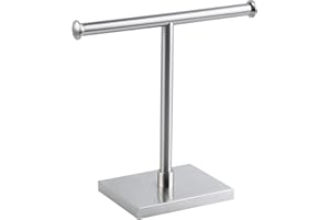 GERZWY Hand Towel Holder Stand Modern Tree Rack Free Standing for Countertop, SUS 304 Stainless Steel Brushed Finished DZY011