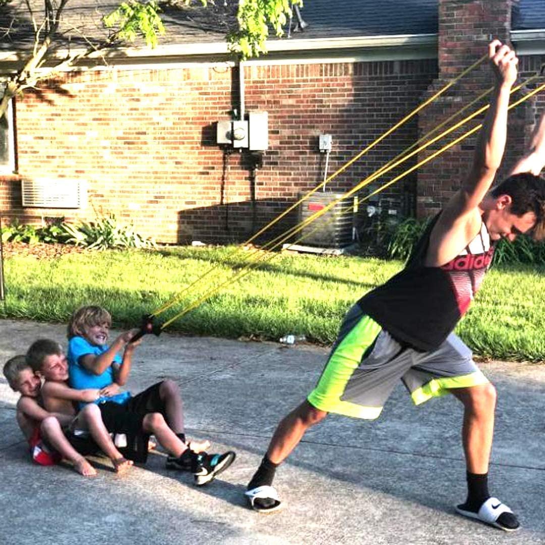 Water Balloons Launcher 500 Yard Toys 3 Person T Shirt Launcher Slingshot Water Ballons, The Heavy Duty Football Potato Launcher Giant Sling shots for Adults