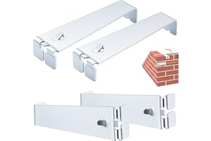 DoubleFill 2 Pairs 4 Inch Metal Line Blocks Masonry String Lines Concrete Blocks for Masonry Tools(Metallic Color)