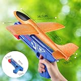 Baztoy Airplane Launcher Toy 2 in 1 Foam Glider Catapult Gun Kids 3-12 view 3