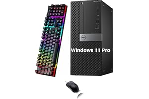 Dell Optiplex 7050 Mini Tower PC Desktop Computer, Windows 11 Pro, 16GB RAM, 256GB SSD, Core i7-7700, USB WiFi+BT, Keyboard, 
