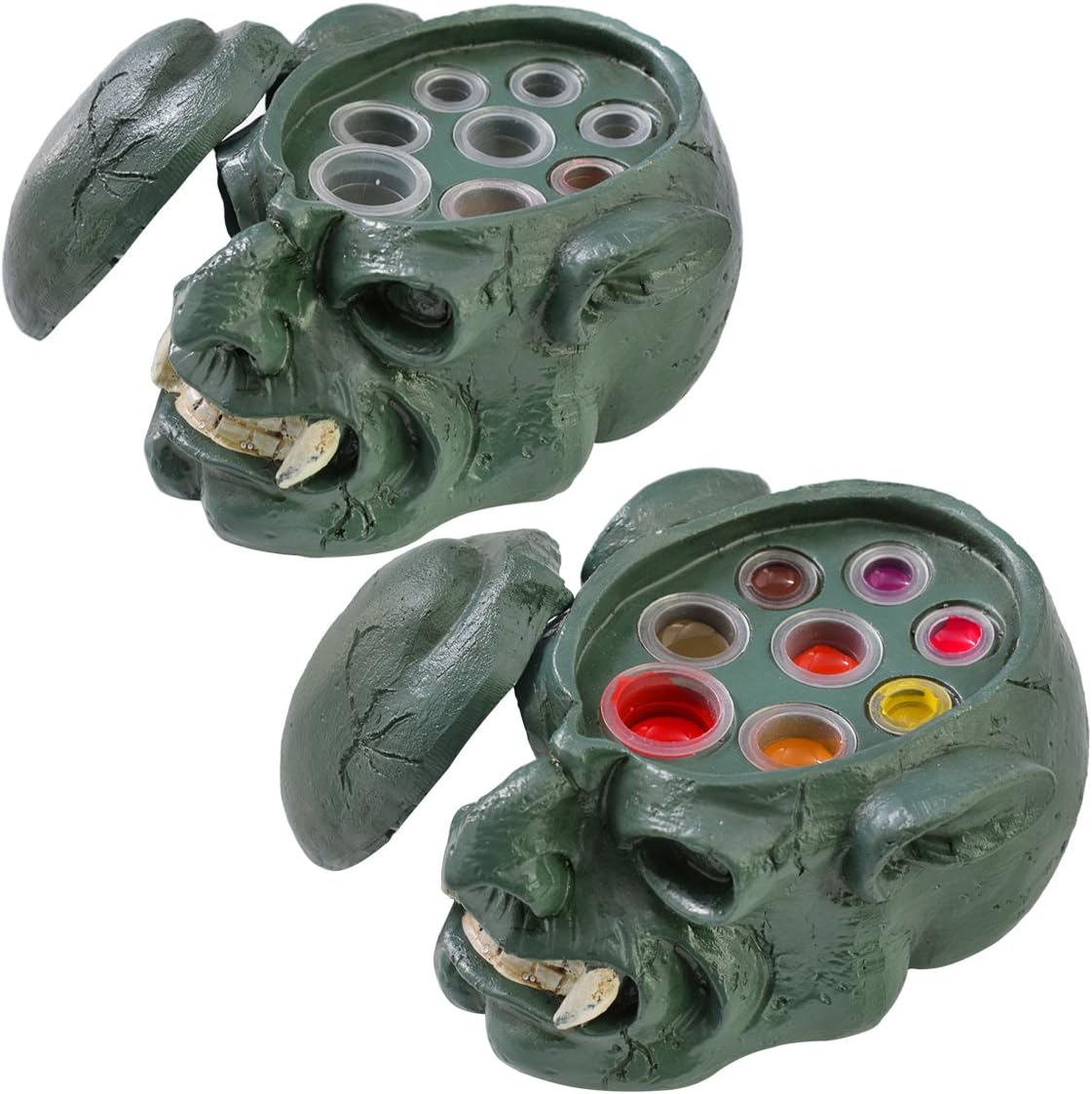 Tattoo Ink Cup Holder Pigment Cap Stand 7 Holes Skull Head Permanent Makeup for Tattoos Inks (KULU002)