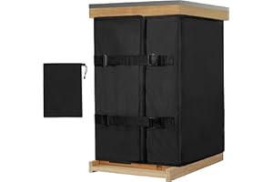 EGNGY Winter Bee Hive Wrap for 8 and 10 Frame Hives, Adjustable Hive Protector Beekeeping Supplies, 600D Oxford Insulation Cover, Waterproof, Windproof, Lightweight, Eco-Friendly, Reusable, 79.9" x 23.6"