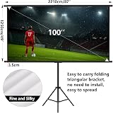 OWill 100 Inch Portable Projector Screen 16:9 HD with Tripod for Home Cinema view 2