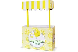 ARTENIUM Kids' Cardboard Lemonade Stand - Premium, Portable, Lemonade Stand Supplies, Reusable Lemonade Party Supplies for Inspiring Young Entrepreneurs