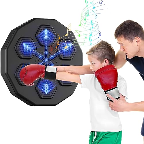 GuYANa Music Boxing Machine Wall Mounted Boxer, Electronic Smart Musical Boxing Workout Training Punching Equipment Indoor Home Boxing Pad Target... GuYANa Music Boxing Machine Wall Mounted Boxer, Electronic Smart Musical Boxing Workout Training Punching Equipment Indoor Home Boxing Pad Target...