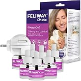 FELIWAY Classic Cat Calming Diffuser Kit and 6 Pack Refill &ndash; Helps Reduce Stress‑Related Behaviors Like Urine Spraying, Scratching, and Hiding &ndash; 30‑Day Cat Pheromone Plug in Diffuser