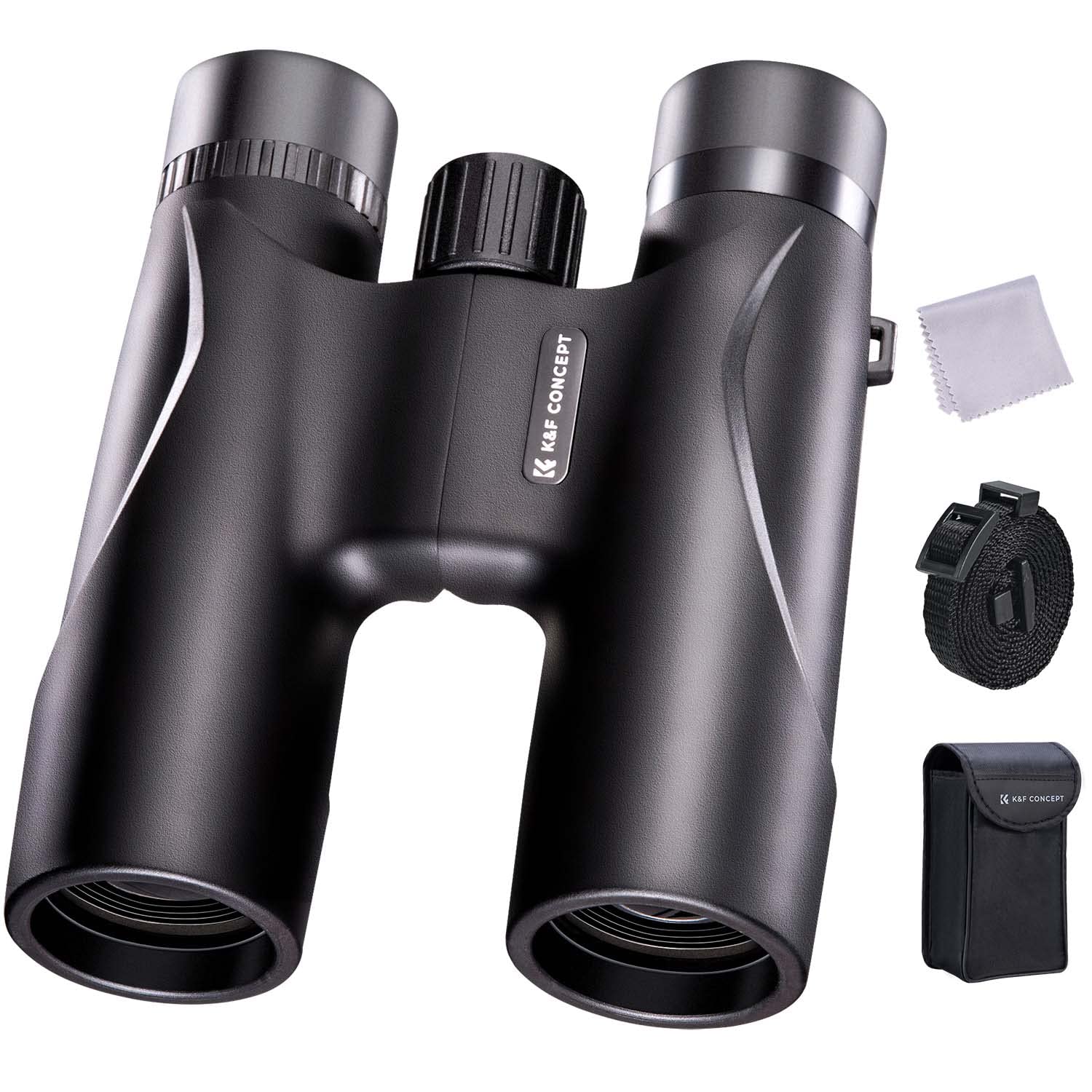 K&F CONCEPT12x32 Compact Binoculars for Kids and Adults, with BAK4 prism, FMC Lens, IP65 Waterproof & Neck Strap for Bird Watching Hunting Travel Camping Stargazing