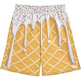 ALAZA Old American Flag Boys Athletic Shorts Casual Shorts with Pockets Bottom Pants Summer Athletic Running Shorts