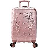 Bioworld Hello Kitty Character Print Pink Plaid 20" Adult Hardside Carry-on Rolling Luggage