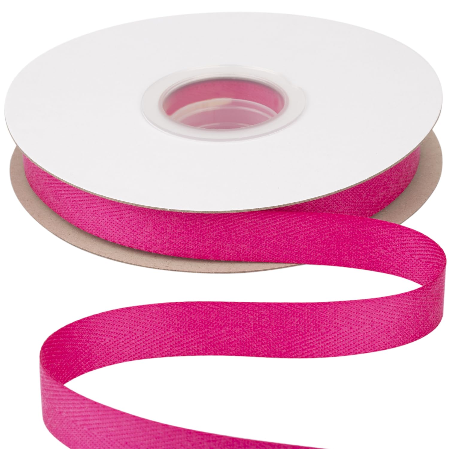 Ribbonitlux Tape Twill Ribbon 16mm x 22.5 Meters, Soft Azalea Herringbone Bias Tape for DIY Craft, Sewing, Gift Wrapping, and Home Decor