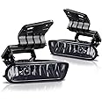 AUTOSAVER88 Fog Lights Compatible with 1999 2000 2001 2002 Chevy Silverado / 2000 2001 2002 2003 2004 2005 2006 Suburban / 2000-2006 Chevy Tahoe Fog Lamps with 880 12V 27W Bulbs (Smoke)