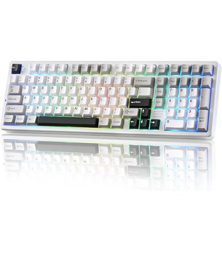 Amazon.com: YUNZII YZ98 Gasket Mechanical Keyboard(Black, Cocoa