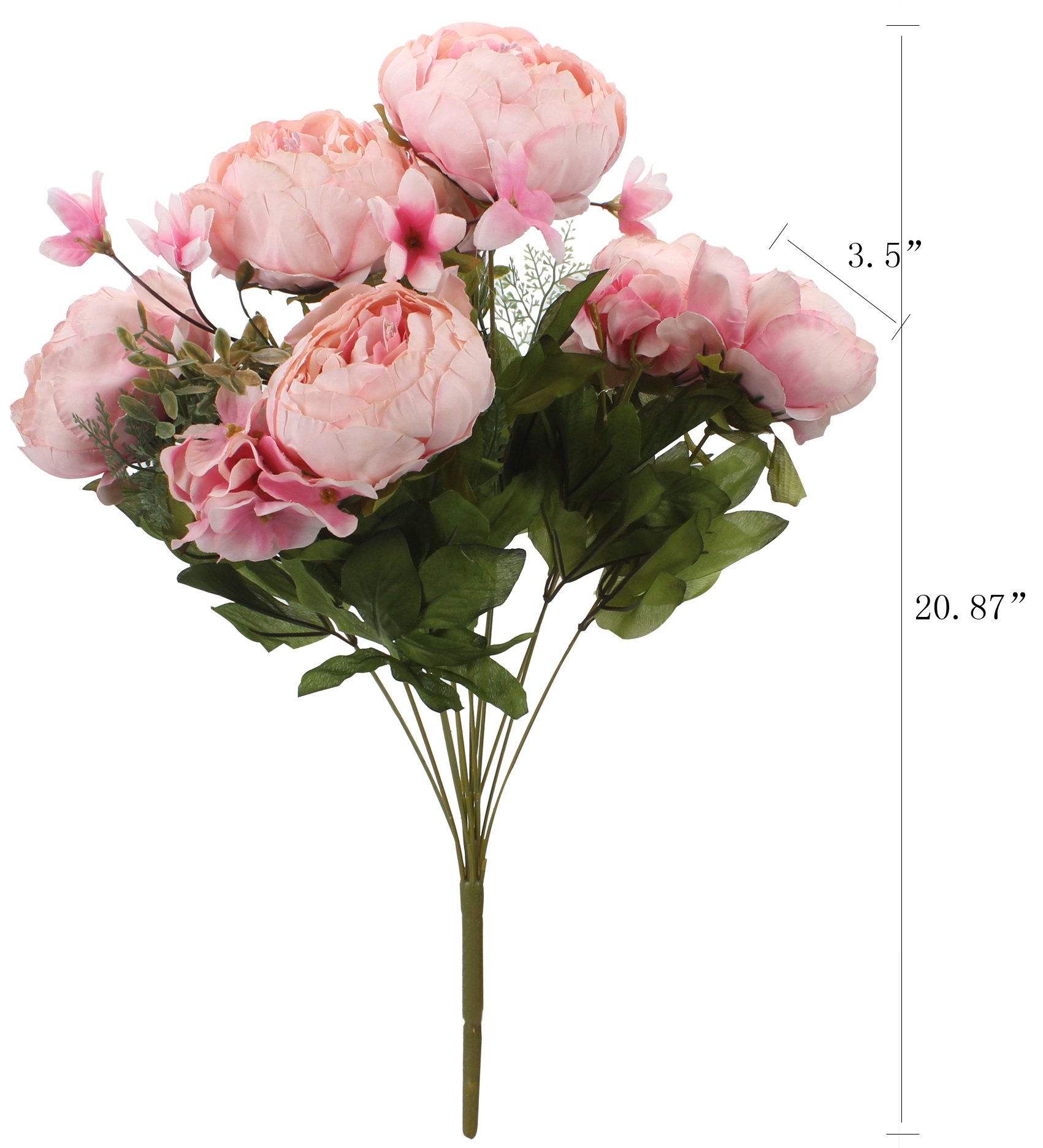 Duovlo Springs Flowers Artificial Silk Peony Bouquets Wedding Home