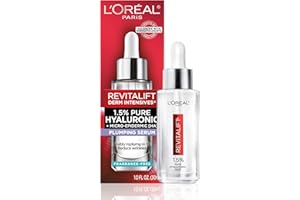 L'Oreal Paris Revitalift 1.5% Pure Hyaluronic Acid Serum for Face, Anti Aging Serum to Hydrate Skin & Reduce Wrinkles, Fragrance Free Skin Care for All Skin Types, 1 Oz