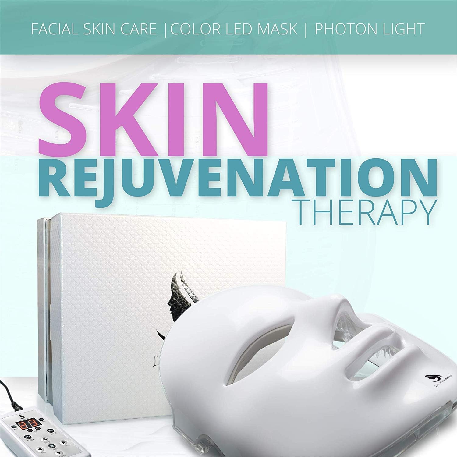 Download Red Light Therapy Led Face Mask 7 Color Led Mask Therapy Facial Photon For Healthy Skin Rejuvenation Collagen Anti Aging Wrinkles Scarring Korean Skin Care Facial Skin Care Mask PSD Mockup Templates