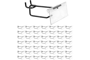 Polmart Heavy Duty 4" Pegboard Double-Bar Hooks (4-inch, 50-Pack)