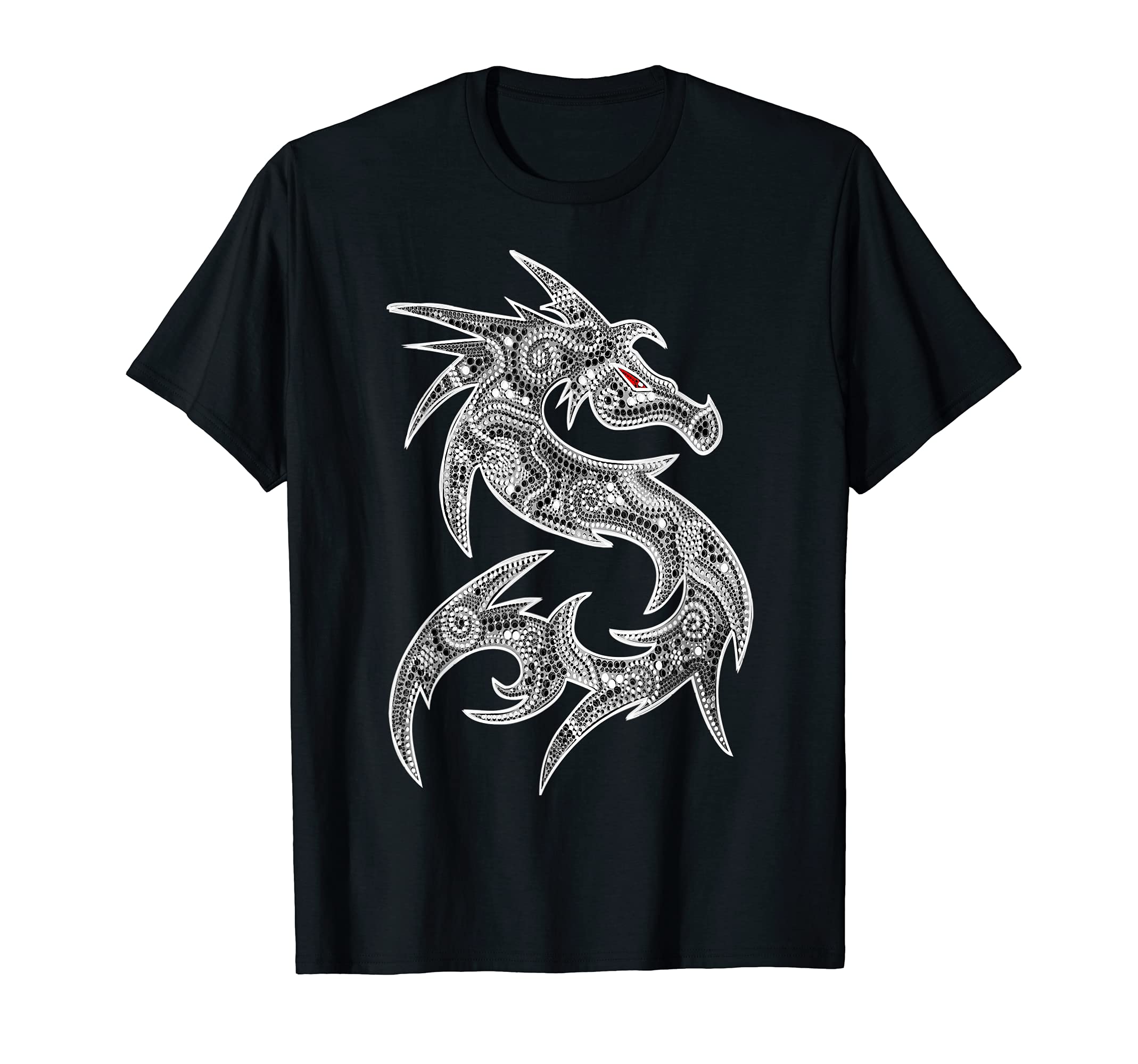 FANTASY DRAGON - dot painting art 1 - Fan Fun T-Shirt