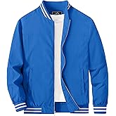 MAGCOMSEN Men's Bomber Jacket Lightweight Windbreaker Jackets Zip Up Windproof Jackets Casual Spring Fall Coat for Golf