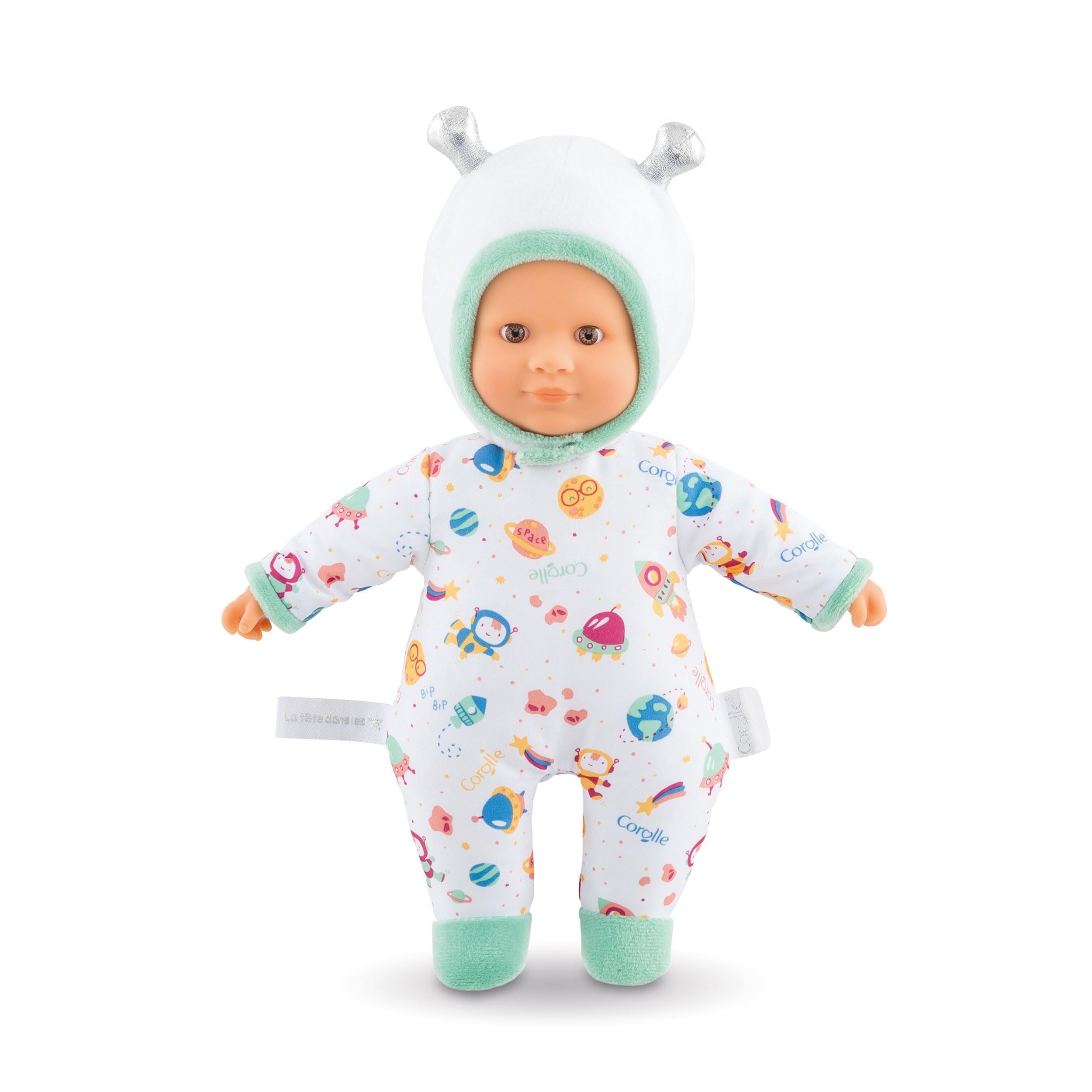 Corolle 9000100470 - Mon Doudou Sweetheart Astronaut Soft Body Doll with Hood Name Label Vanilla Scent 30 cm Suitable for Children from 9 Months
