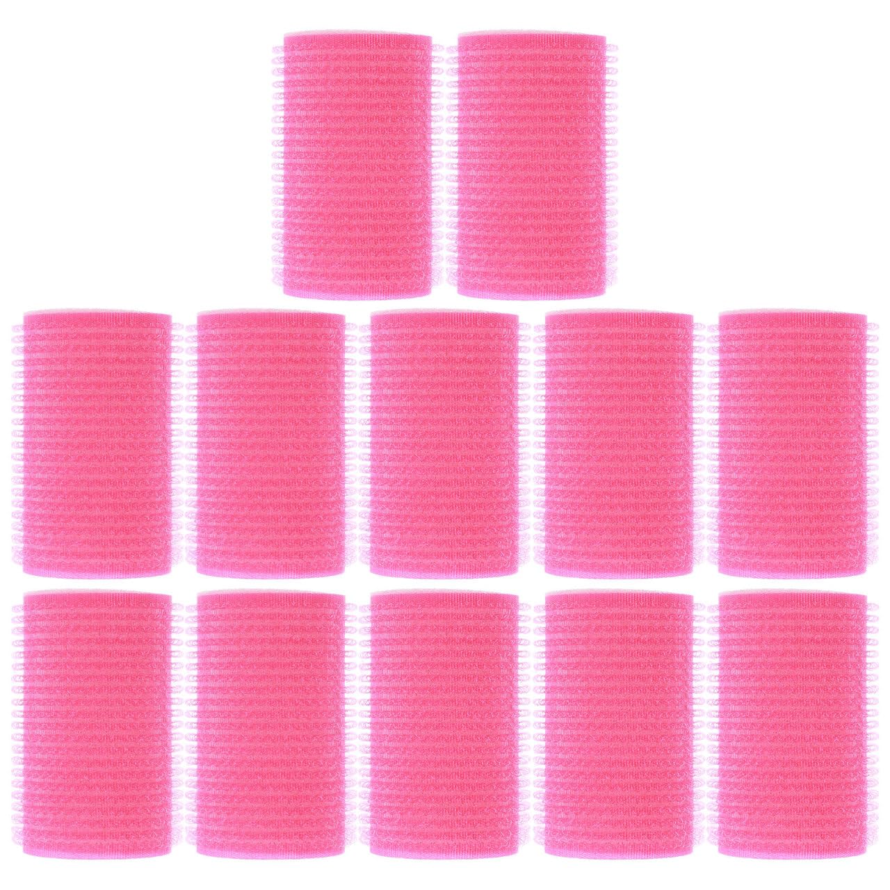 minkissy 12pcs 1.4Inch Hair Curlers to Sleep in Self Grip Holding Rollers soft Hair Curler Sponge Rollers for Easy Hair-Styling Sleep Friendly for Women Ladies (Pink)