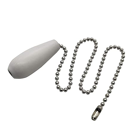 Ceiling Fan Chain White Wooden Pendant 12 Inch Pull Chain For