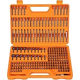 208-Piece Professional Screwdriver Bit Set, 1/4" Hex Shank Chrome Vanadium Steel Driver Bit Set, Includes Security Bits, Nut Driver and Bit Holder