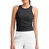G4Free Workout Tank Tops for Women Slim Fitted Racerback Ribbed Athletic Gym Yoga Tanks Summer Casual