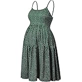 GINKANA Women's Sleeveless Maternity Dress Adjustable Strappy Summer Casual Swing Dress for Daily Wearing Or Baby Shower
