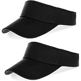 Topbuti 2 Pcs Visors for Women Men Sports Sun Visor Hats Cotton Tennis Golf Visor Hat UV Protection Summer Beach Baseball Cap