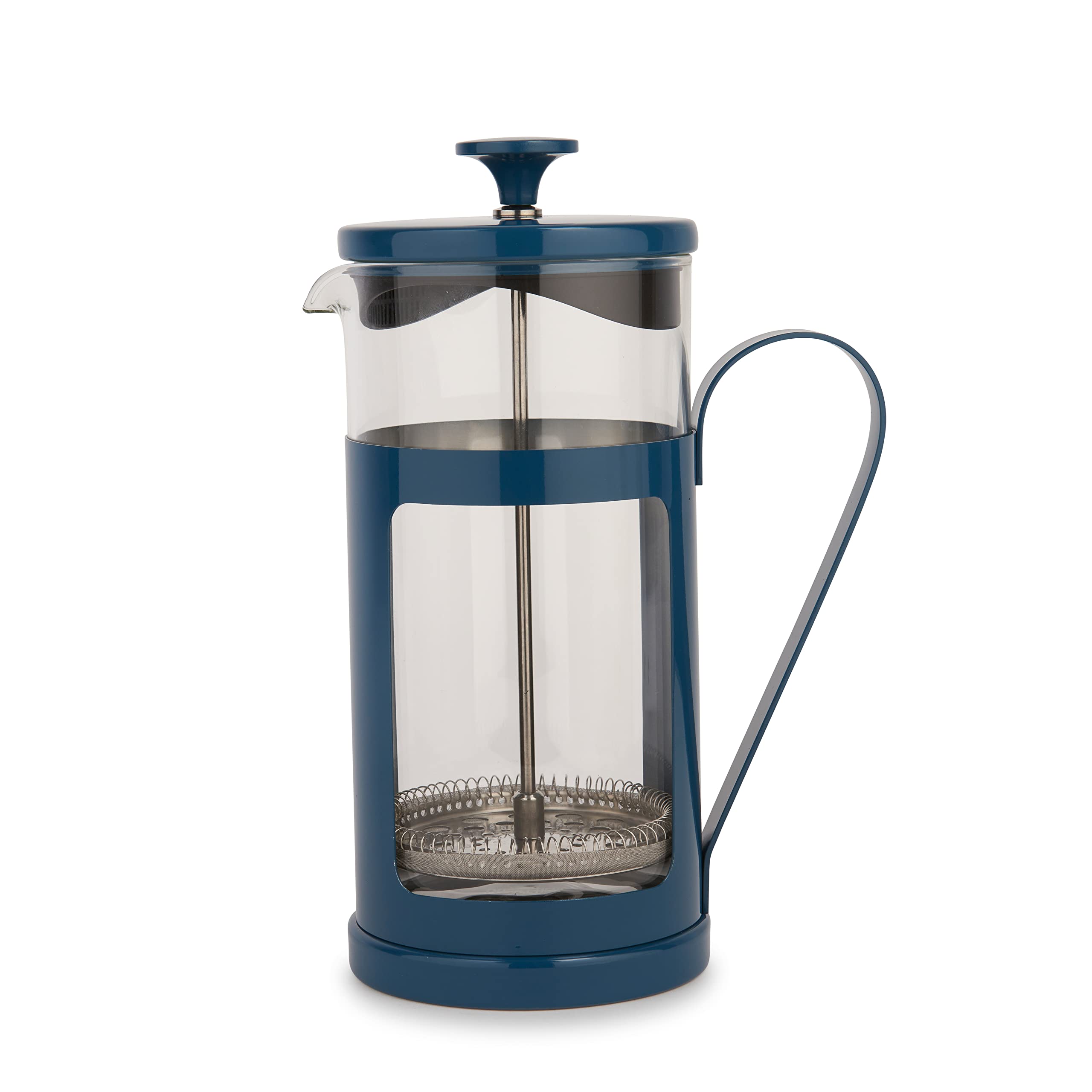 La Cafetière Monaco Stainless Steel Cafetière, Eight Cup, Blue, Gift Boxed