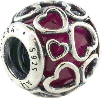 Amazon Com Pandora Cerise Encased In Love Pink Silver Charm 7936ncc Jewelry
