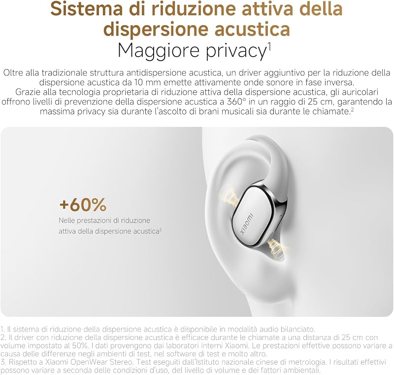 OpenWear Stereo Pro Open-Ear Auricolari, 45h Batteria, Oro Sabbia