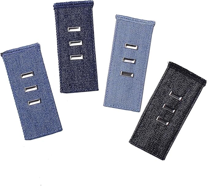 DELFINO Waist Extender, Pants Waist Extenders 4Pack, Hook Extenders