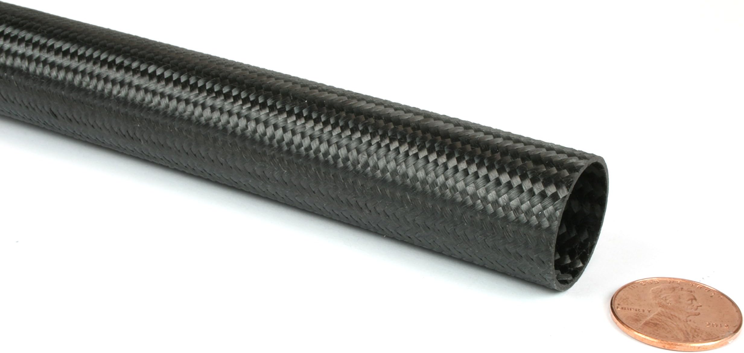 Braided Carbon Fiber Round Tubing - 0.75" Inside Diameter x 96"